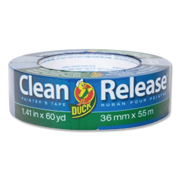 Duck Brand Clean Release Painters Tape, 3in Core, 1.41 x 60 yds, Blue, PK16 284373